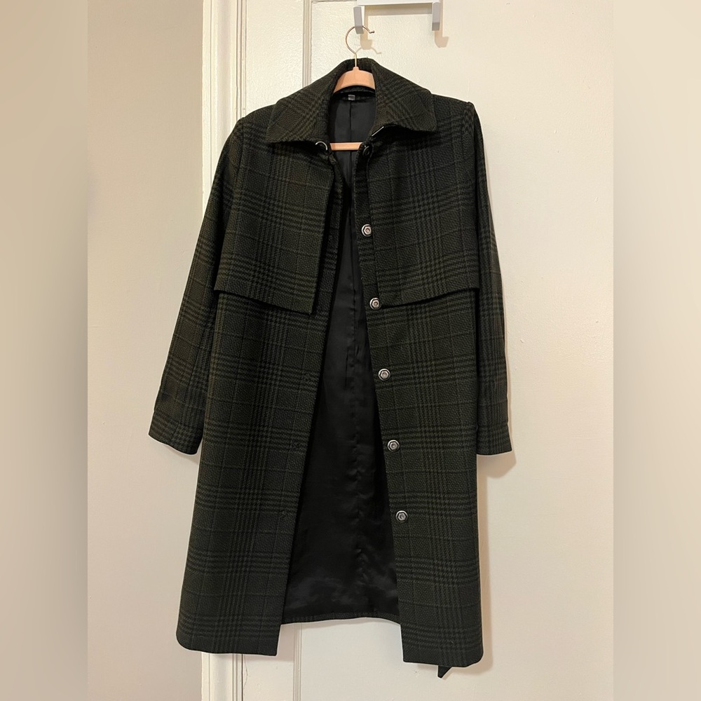 & Other Stories Belted Wool Blend Trenchcoat Size 6